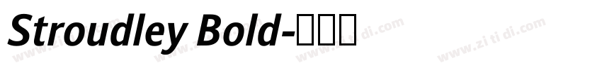 Stroudley Bold字体转换